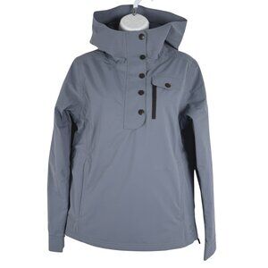 Aether Hooded‎ Anorak Jacket Womens Size 2 Gray Polyester Outdoor CJ-2199